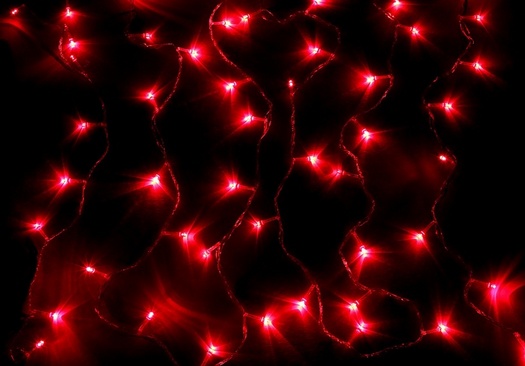 Гирлянда 'Метражная' 16м нить силикон LED-180-220V с контр 8р КРАСНЫЙ